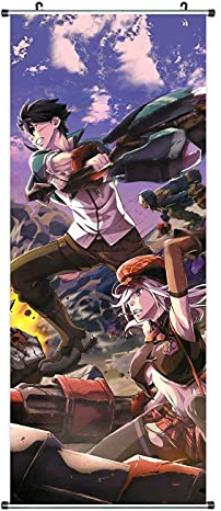 CosplayStudio Großes God Eater Rollbild | Kakemono aus Stoff | Poster 100x40cm | Motiv: Lenka & Alisa