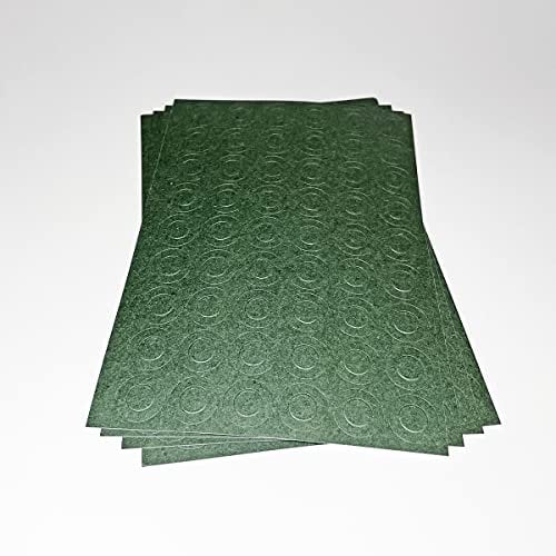 Hoggy 216pcs 1S 18650 Battery Welding Paper Insulators Adhesive Cardboard Rings, Outer Diameter: 17.5mm, Inner Diameter: 10mm, Thickness: 0.2mm, 4 Sheets of 54pcs