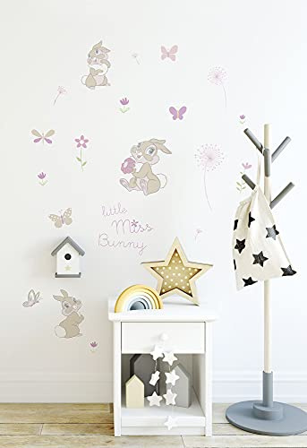 Disney Wandtattoo von Komar - Little Miss Bunny - 50 x 70 cm (Breite x Höhe) - 24 Teile - Klopfer, Bambi, Deco-Sticker, Wandaufkleber, Wandsticker, Wanddeko, Kinderzimmer - 14096h