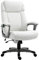 Vinsetto Massage-Bürostuhl 6-Punkt-Massage-Drehstuhl ergonomischer Stuhl Einstellbare aus Kunstleder mit gewölbter Kopfstütze und Armlehne Weiß 70 x 76,5 x 114-124 cm