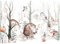 BRICOFLOR Kinderzimmer Wandbild mit Tieren | Leinwand Bild mit Waldtieren ideal für Babyzimmer | Aquarell Bild auf Leinwand mit Vögeln und Rehen