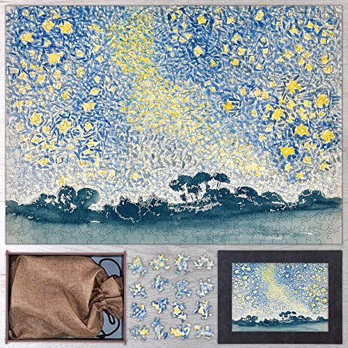 Holzpuzzle Landschaft mit Sternen von Henri Edmond Cross Holzpuzzle für Erwachsene - 1000 Teile