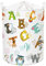 Clastyle 45L Weiß Tier Buchstabe Wäschekorb Kinder, Aufbewahrungskorb Kinderzimmer Wäschesammler für Kleidung Spielzeug, 36x45 cm