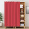 Liveinu Rideaux Armoire pour Armoire de Cuisine, Salle de Bain, Rideau Anti-poussière pour étagères, Panneau Mural,Installation Crochet et Boucle 50x140cm （L x H Rouge