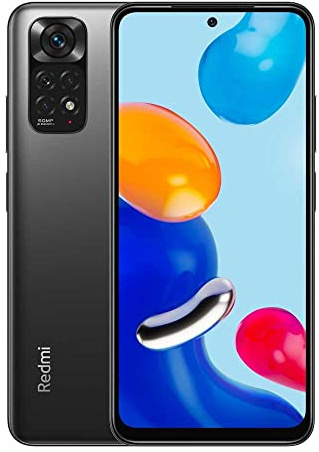 2022 Xiaomi Redmi Note 11, 128GB, 4GB RAM - Graphite Gray (Renewed)