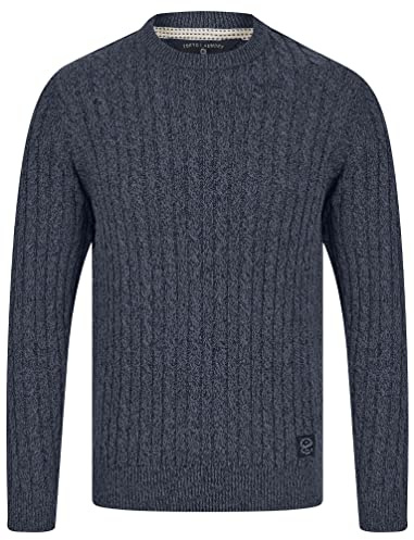 Tokyo Laundry Men's Chunky Cable Knit Crew Neck Jumper