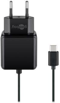 goobay Ladegerät Ladegerät mit 1,5m USB-C Anschlusskabel 3,0A (15W)