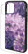AROONS Blooming Purple Flowers Printed Phone Cases for iPhone 11 Case 6.1 Inch Shockproof Tempered Glass Case for iPhone 11 Case Cover, Anti-Fingerprint, Not Yellowing