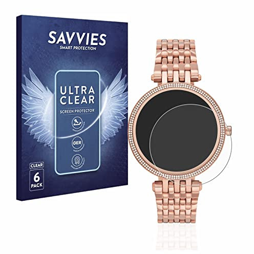Savvies 6 Stück Schutzfolie für Michael Kors Access Darci Gen 5E Displayschutz-Folie Ultra-Transparent