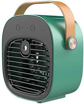 Portable Air Conditioner-4000 mAh Rechargeable Evaporative Air Cooler, USB Mini Humidifier Misting Fan with 3 Speed Quiet for Home, Office, Travel, and Outdoor Activities (Green)