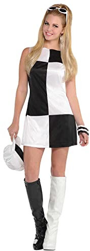 amscan 9915399 Damen Mod Girl Kostüm 60er 70er Jahre Go Go Go Kostüm (UK Kleid 14-16)