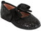 Girls Glitter Dress Black Shoes Sequin Mary Jane Footwear Flat Pumps Size UK Youth 13