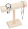nbeads T-Bar-Armbandhalter Aus Holz, Abnehmbarer Schmuckständer Aus Holz Schmuckständer Armbandständer Für Schmuck Heimgebrauch Einzelhandel, Weizen, 7.7x20x21cm