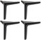 4pcs Pieds de Meuble Metal Noir,Pied de Table Modernes en Métal en Forme de Triangle,Pieds de Rechange pour Canapé/Armoire/Table de Chevet/Meuble TV/Meuble de Salle de Bain (25cm/9.84in)