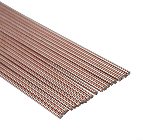HEIBTENY 20PCS 50Cm Messing Schweißdraht Elektrode Phosphor Kupfer Draht Schweißen Rod 2Mm Korrosionsbeständige 650°C Schmelzpunkt