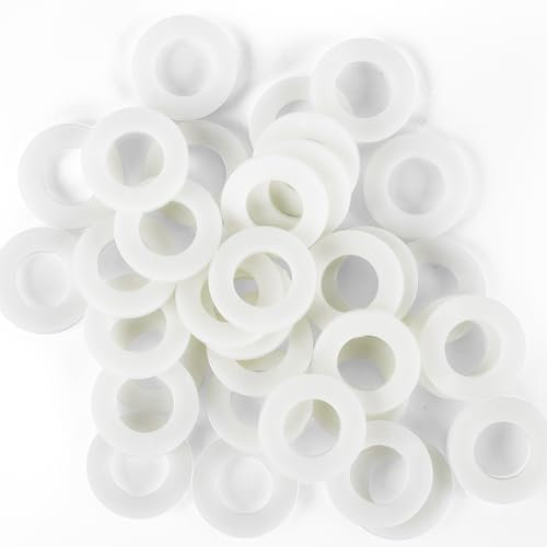 Topnorm24 - Unterlegscheiben Kunststoff weiß M8-25 Stück DIN 125 Form A - ISO 7089 Hochwertige Polyamid Beilagscheiben Kunststoffscheiben Nylonscheiben kleiner Außendurchmesser (25, M8)