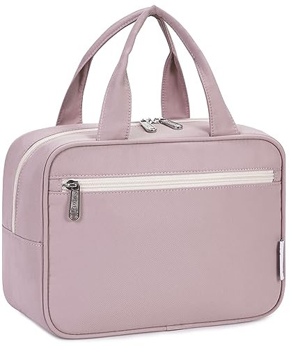 Narwey Trousse de Toilette Grande Femme Sac de Toilette Accessoires de Voyage Trousse Maquillage (Rose)