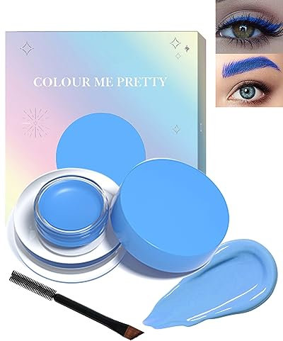 Blau Eyeliner Creme, Wasserfest Langlebig Matte Gel Eyeliner für Augen, Wangen, Körper, Leicht Anwendbar mit Pinseln, Wischfest Hochpigmentiert Colored Kajalstift Makeup für Cosplay-119 Blau