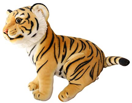 ibasenice 2stücke Kawaii Tiger Plüschtier Niedliches Stofftier Für Kinderzimmer Deko Gelb Mit Hochwertiger Füllung Als Für Geburtstage Neujahr Und Feiertage