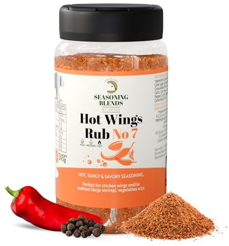 Premium Seasoning | Sazonador Set Especias Picantes, 100% Natural sin ingredientes artificiales, Spicy Spices for Hot Chicken Wings BBQ Potatoes Meat Burger Seafood and others, 290 g