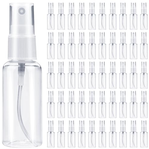 DKBT 50 Stk Sprühflaschen Kleine 50ml Spray Bottle Mini Zerstäuber Sprühflasche zum Befüllen Plastik Wasser Sprühflasche Leer Spritzflasche für Alkohol Körperpflege Flüssigkeit Kosmetik Parfüm