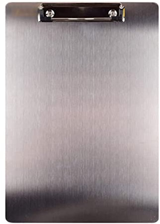 Osmond Briefbeschwerer-Ordner aus Metall, A4, aus Edelstahl, Clip Board, Ordner für Rechnungen, Schreibmappe, Tipp, Menüschiene für Unternehmen