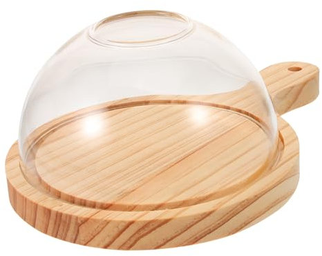 TOPBATHY Räuchergeschirr easy putz holzpaneele Lebensmittel-Cloche-Kuppel Räuchergrillabdeckung Kuchenkuppel Rauch Deckel Hohe Temperaturbeständigkeit Kuchendeckel Vitrine rauchig 15c