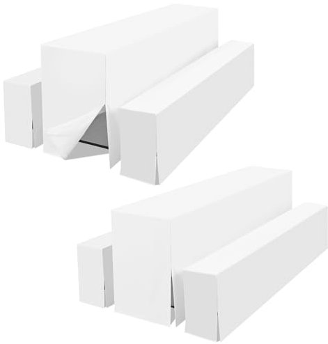 Zwei 3er-Set Premium Biertischhusse, Polyester Biertischhusse für Bierzeltgarnitur, 1 Set beinhaltet 2 Biertischhockerhussen + 1 Biertischhusse für Bankette im Freien (Weiß)