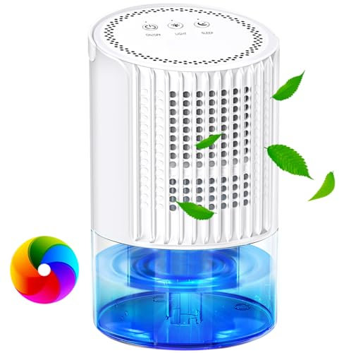 Dehumidifiers for Home - Dehumidifier for Bedroom with Auto Defrost Function, 35oz Small Dehumidifier with 2 Working Modes,Smart Auto-Off,Ultra Quiet for Wardrobe,Bathroom,Basement,Kitchen - White