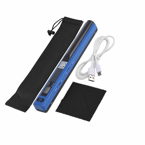 Handscanner, Tragbarer Scanner, USB-Stiftscanner, Scan, JPG, PDF, USB 2.0, Klare Bildgebung für Bankversicherungsdokumente (Blue)