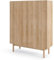 Lomadox Highboard Schrank Wohnzimmer Hochkommode Eiche mit Marmor weiß Boho Style Skandi Desgin