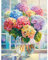 5D Diamant Painting Blumen Hydrangea,Bunte DIY Diamantmalerei für Erwachsene,DIY Kunsthandwerk diamond painting,Diamond Painting Kit für Anfänger,Bunte Strass Stickerei Kit für Heimdekoration,30x40cm