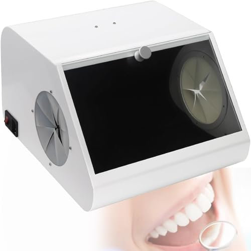 DPLWJPP Scatola per Polvere Laboratorio Odontoiatrico,Aspiratore Polveri Dentale Professionale,con Sorgente Luminosa A LED,Dispositivo Filtro,Vetro Temperato Altamente Trasparente