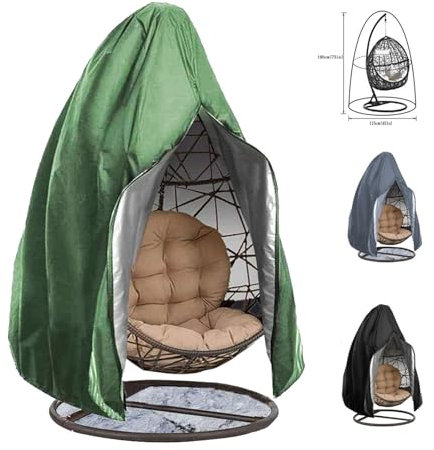 WJLYDM Housse de balançoire d'extérieur en Coquille d'œuf, en rotin, modèle à Fermeture éclair, Multicolore(Beige,230 * 200)