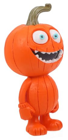JOINPAYA Halloween Kürbis Figurine Lustige Lachende Kürbis Statue Aus Resin Als Tischdekoration Für Halloween-Feste Und Partys Für Zuhause Und Garten