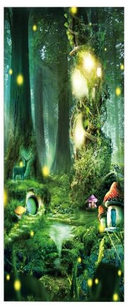 FYRHLH 3d Türtapete Selbstklebend Wald Türposter Fototapete, Schlafzimmer Wohnzimmertür Aufzug Tür Aufkleber B77 x H200cm