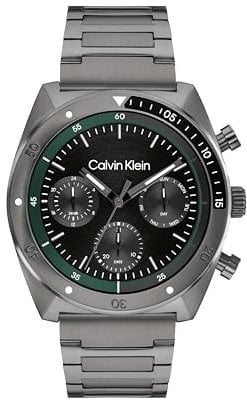 Calvin Klein Multi Zifferblatt Quarz Uhr für Herren Kollektion CK Flex mit Rotguss Edelstahlarmband - 25200466