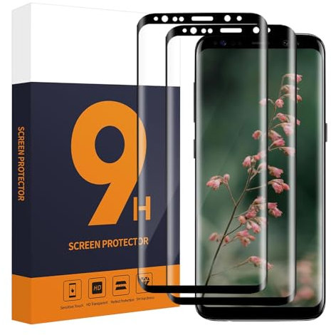Carantee 2 pièces Verre Trempé pour Samsung Galaxy S9 Plus/S9+, à l'épreuve des bulles, bords incurvés en 3D, Dureté 9H protection écran, Haute Sensibilité, Transparent HD S9 Plus vitre protection