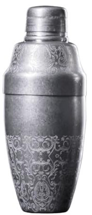 Coctelera,Coctelera Profesional Coctelera de acero inoxidable de 500 ml, 3 piezas, for grabar, for bar, zapatero, herramientas de bar(Vintage Etching)