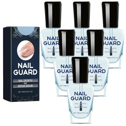 Nail Growth and Repair Serum, Solar Oil for Nails Repair, Clear Nail Polish Strengthening for Growth and Strength, Strengthener and Growth Polish, Natural and Gentle Formulated (6pcs)