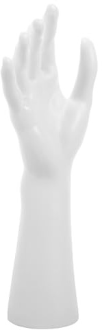 minkissy Handmodell Ausstellungsstand Schmuckhalter Hand SchmuckstäNder FüR Ringe ArmbäNder Damen Handpuppe Displayhalter Kreativ Weiß Praktisch