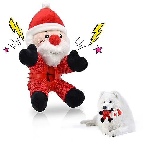 XIABYAYU Hundespielzeug Quietschend für Weihnachten, Plüschspielzeug für Hunde, Kauspielzeug Hund, Kuscheltier für Hunde, für Kleine Mittlere Hund