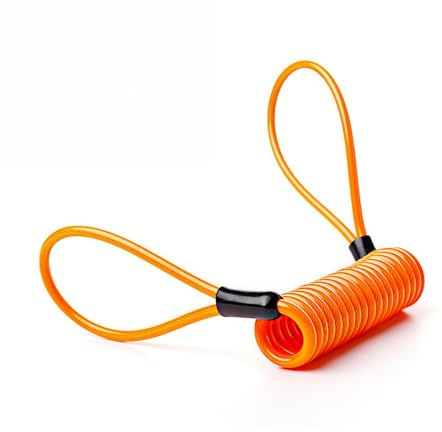 Câble de rappel de sécurité pour rappel visuel du bloque-disque - Pour moto, vélo, sécurité, frein à disque, antivol - 150 cm - 4 mm de diamètre