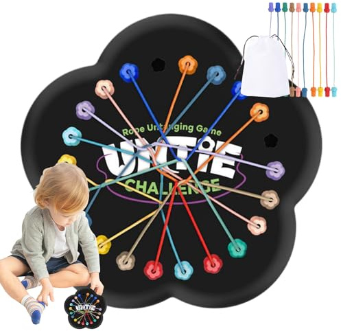 Rope Untying Game Brain Teaser Puzzle Fine Motor Skills Lacing Toy