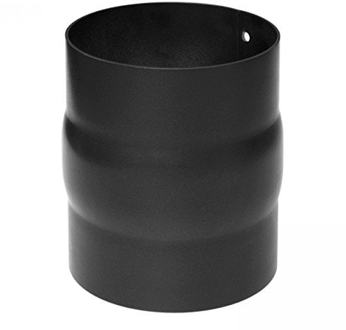 raik Rauchrohr/Ofenrohr-Adapter 130 mm Durchmesser Stahlblech Schwarz SH146-130-sw