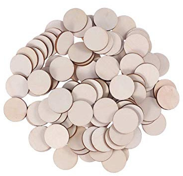 WINOMO 100 Stück Holzscheiben Log Scheiben für DIY Handwerk Hochzeit Mittelstücke