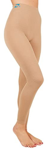 CzSalus Pantalón Largo Ligero, Mallas adelgazantes de compresión Media para lipedema y linfedema (XL, Piel)