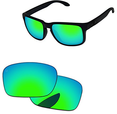 PapaViva Verres de rechange pour Oakley Holbrook Mix OO9384, Pro+ Bluish Green Polarized,