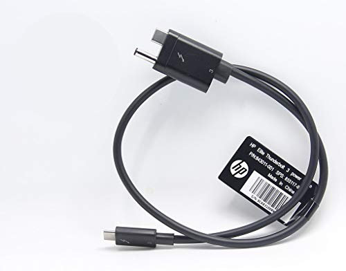 Cable Thunderbolt 3 para HP 843011-001 (conector AC + USB tipo C a USB tipo C)