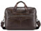 Sac à bandoulière en cuir pour homme, sac à main pour homme, porter toute la Protection pour ordinateur portable pour sac à bandoulière pour ordinateur de 14 pouces Café